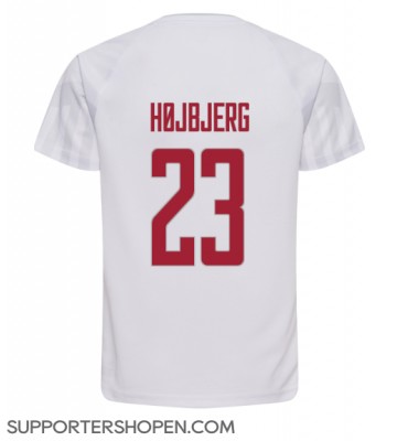 Danmark Pierre-Emile Hojbjerg #23 Borta Matchtröja VM 2022 Kortärmad